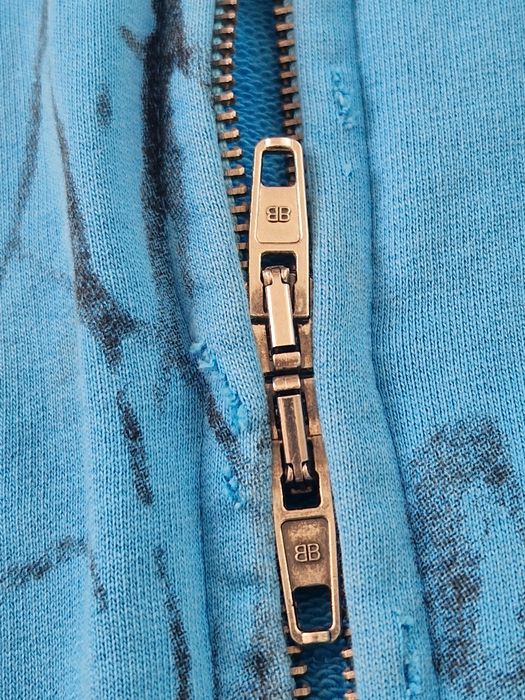 Balenciaga Skater Graffiti Distressed Hoodie