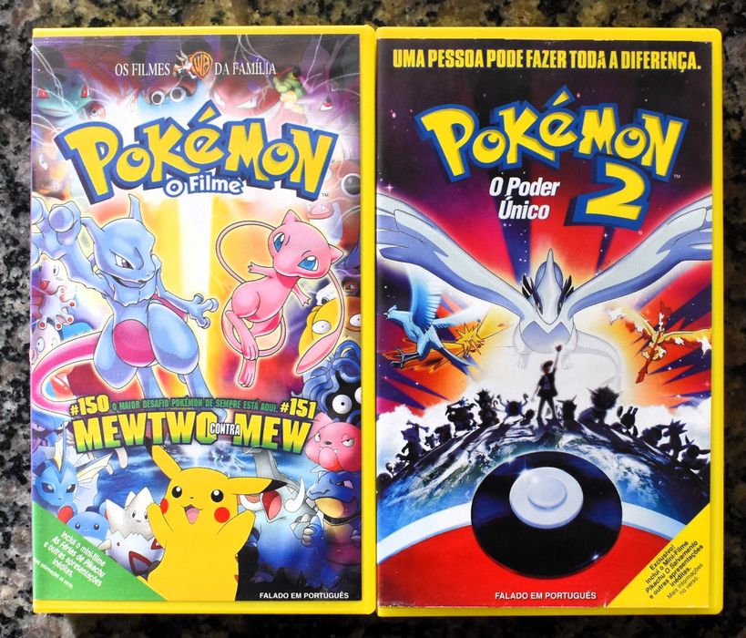 Lote 4 filmes Pokémon em VHS