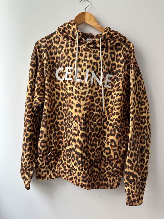 celine hoodie leopard