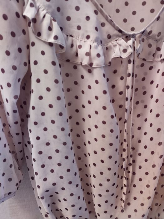 Bluzka, M, river Island, kropki, morelowa