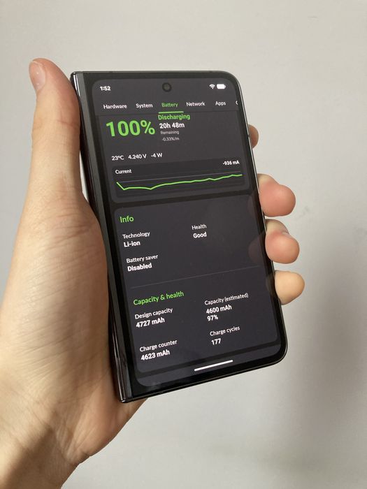 Google Pixel Fold Obsidian 256GB Neverlock