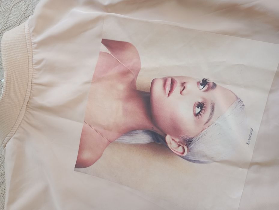 H&M pudrowobeżowa kurtka Bomberman Ariana Grande 14-16 lat XS-S