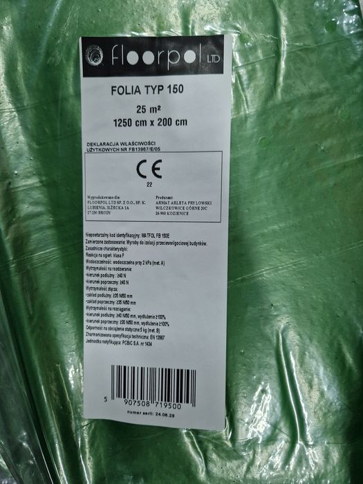 Folia paraizolacyjna Typ 150 , 25 m2 paczka