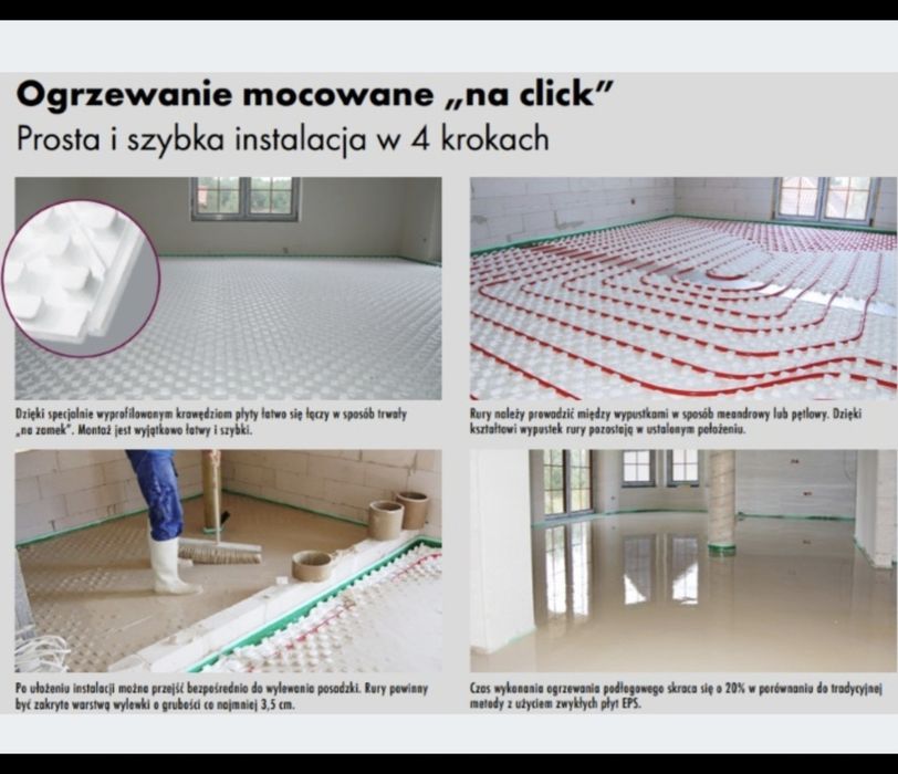 Styropian pod ogrzewanie podłogowe, podkład pod ogrzewanie podłogowe  7.5m2