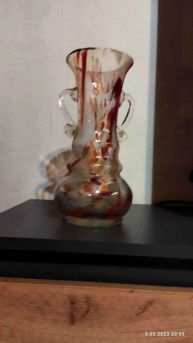 wazon  kolorowe szkło z lat 70-80