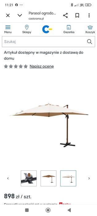 Parasol ogrodowy Naya 300×300