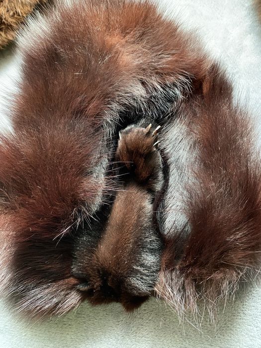 Czapka + kolnierzyk sztuczne furtro