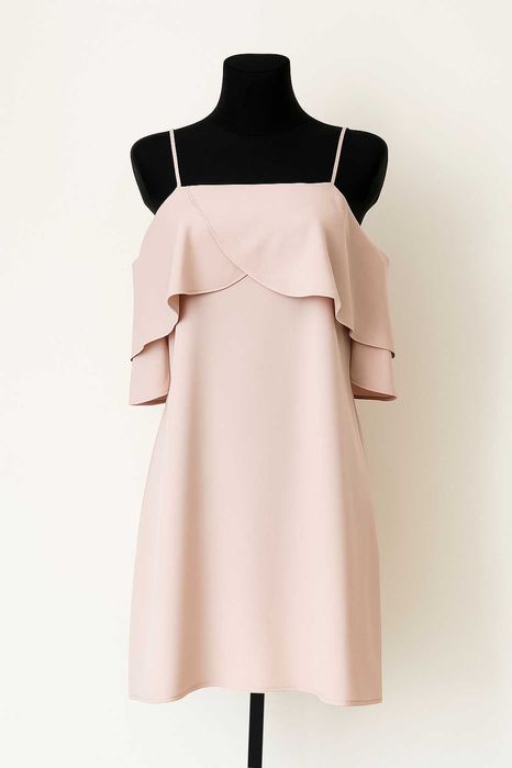 sukienka pudrowy róż