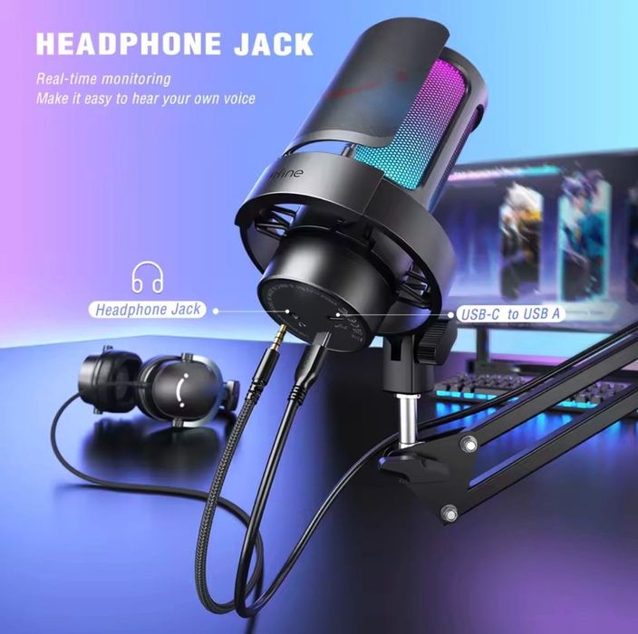 Mikrofon ze statywem fifne a8t