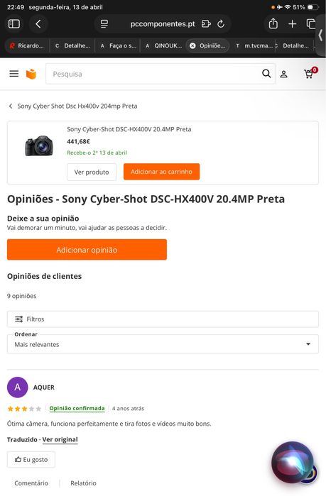 Sony hx400 v GPS, premium, zoom lunar, vê as crateras da lua