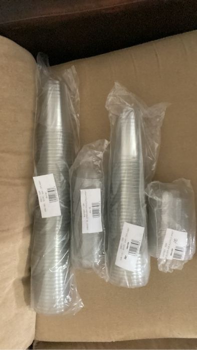 Copos de plastico com tampa, sem buraco de 400ml