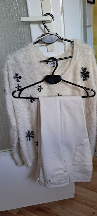 Spodnie jeansowe ecri