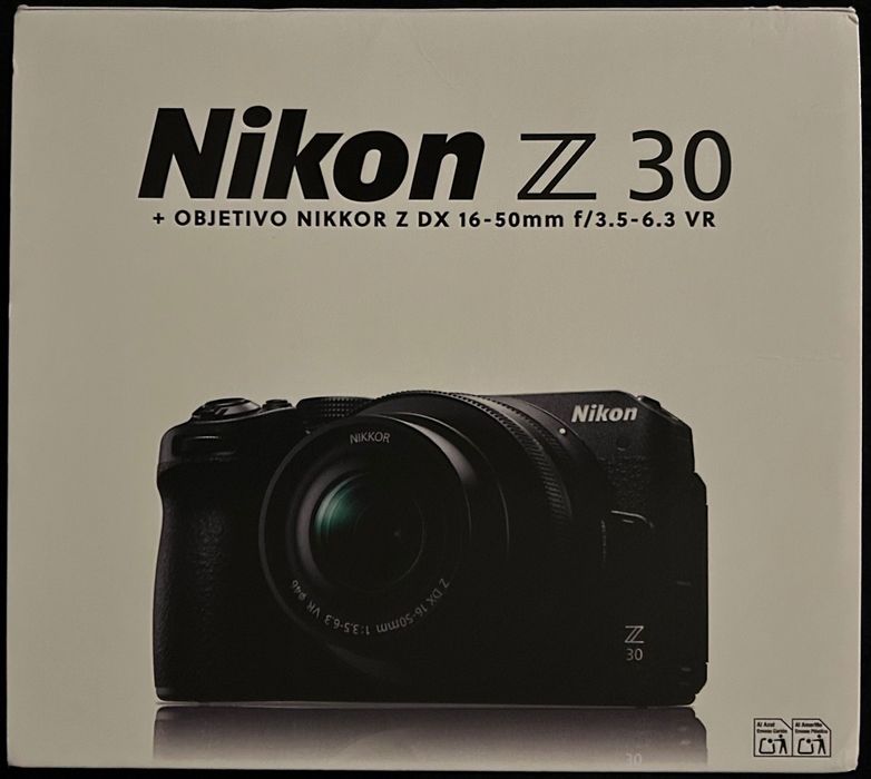 Kit máquina fotográfica Nikon Z 30 + 16-50mm VR- nova, 3 anos garantia