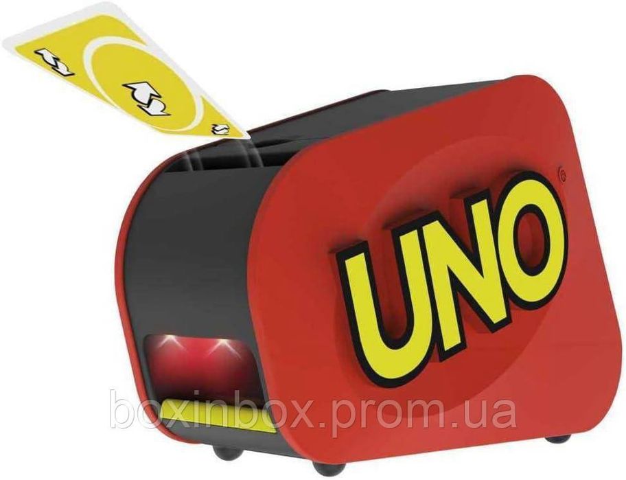 Настільна карткова гра UNO Extreme від Mattel із запуском випадкових дій.УНО Екстрім