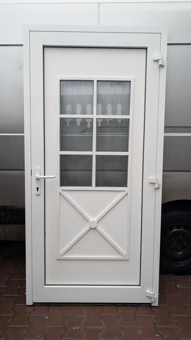 KR HAUS drzwi 108x219 zewnętrzne ALU ciepłe używane okna drzwi POZNAŃ