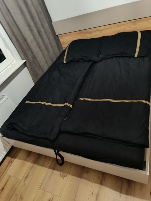 2x Pościel eurofirany  satyna bawełniana rozmiar 160X200 czarna