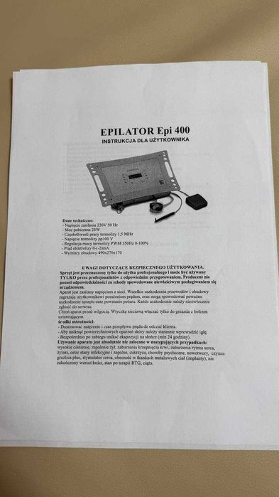Апарат для електроепіляції HEBE (Польща)