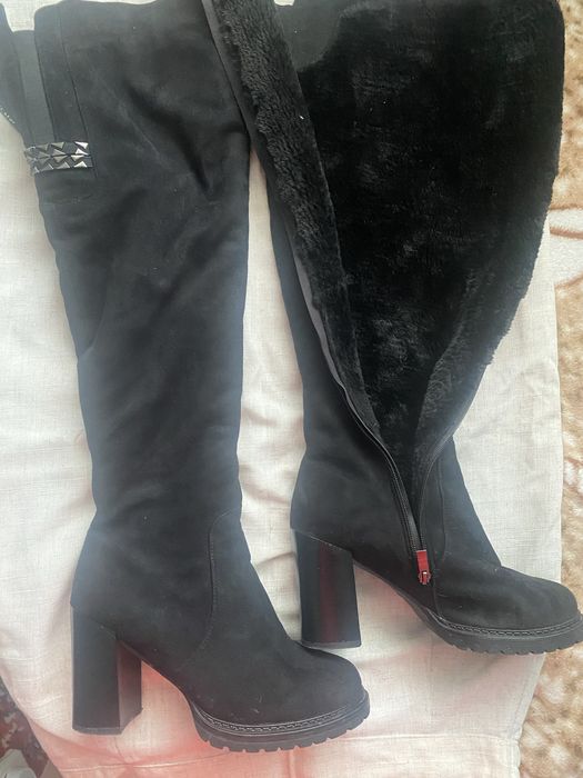 Сапоги ботфорты. Зима