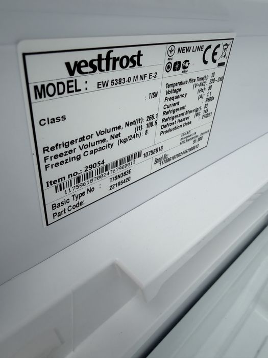Холодильник новфрост vestfrost EW5383-0MFE-2
