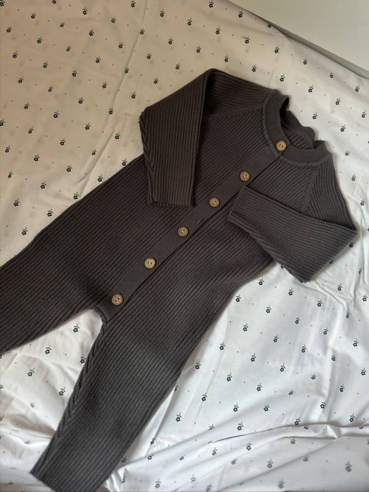 Теплий ромпер, вʼязаний чоловічок 80-86 розмір