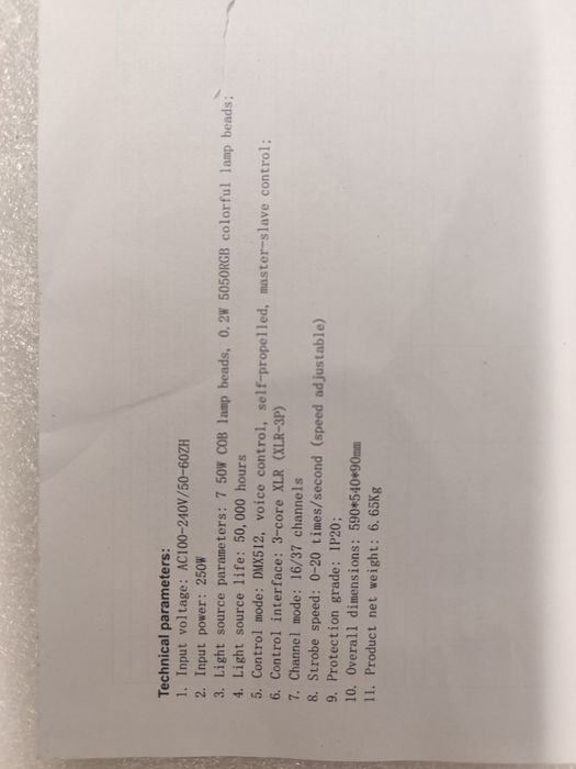 Reflektor sceniczny 350W RGBW