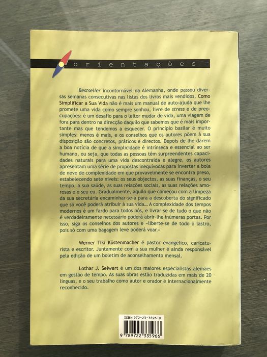 Livro de auto ajuda - Como simplificar a sua vida
