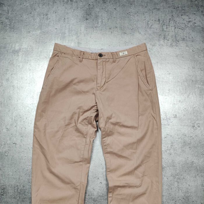 MĘSKIE Eleganckie Smart Casuals Beżowe Spodnie Chino Tommy Hilfiger
