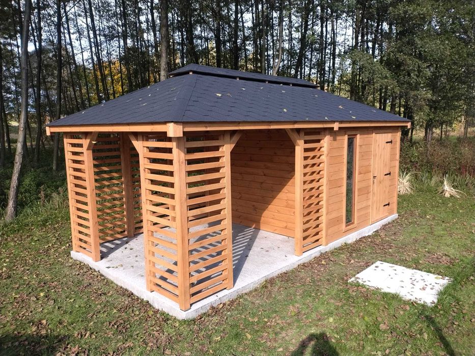 Domek narzędziowy z Altanką 2w1-3x6m/Różne rozmiary/Altana/Wiata/Garaż