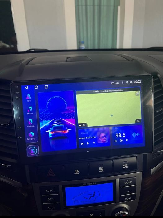 Rádio Android 14 com GPS Hyundai santa fé 2 (Novo)