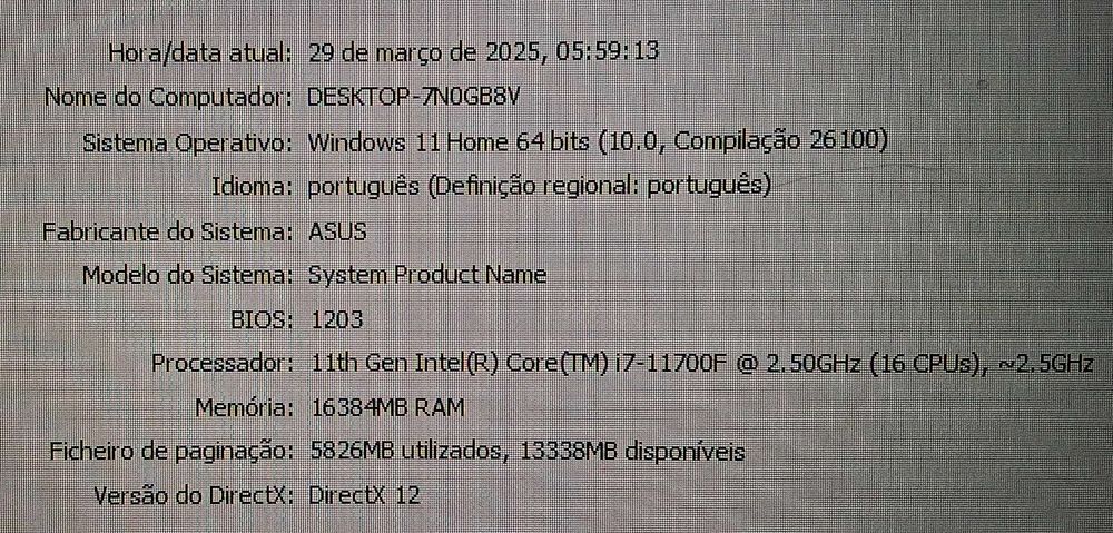 Pc i7-11700F 11th Gen, 16 GB RAM, NVIDIA GeForce RTX 3060, 12 GB VRAM
