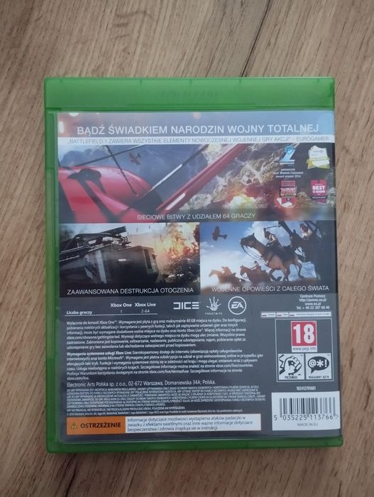 Battlefield 1 XBOX ONE PL