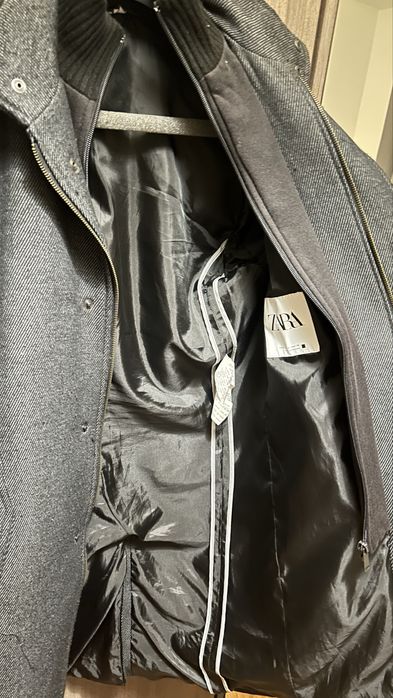 Gabardine Zara cinza