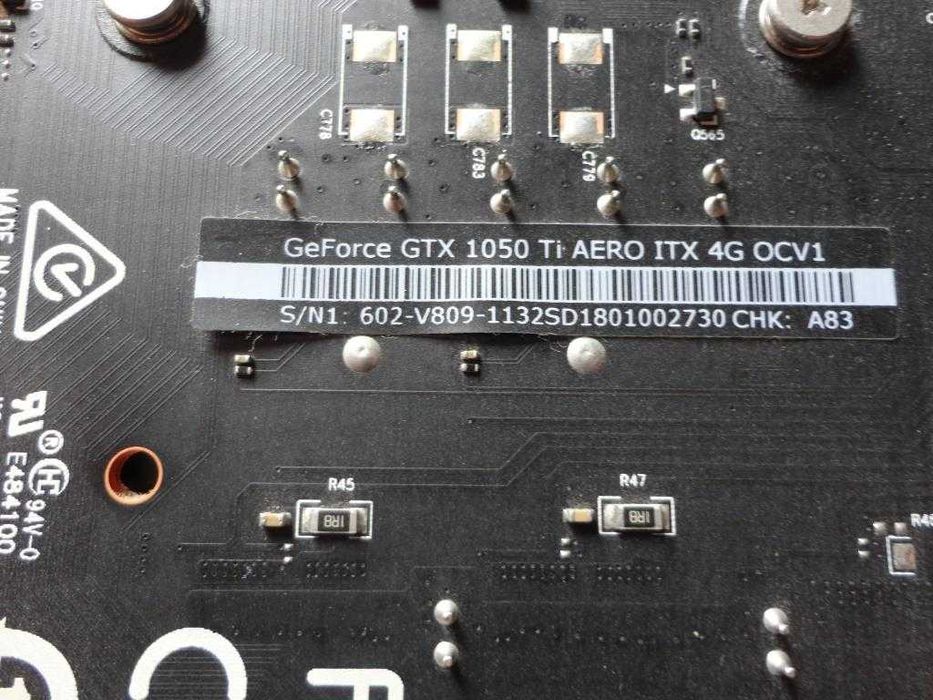 Placa  MSI GeForce GTX 1050 TI AERO 4G