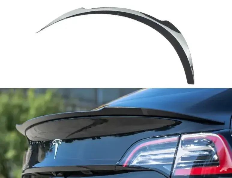 Tesla 3 / Y спойлер багажника сабля М4 стиль черный глянец