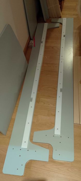 Cama de criança com banquinho, Estrado e Colchão / 90 x 190 cm