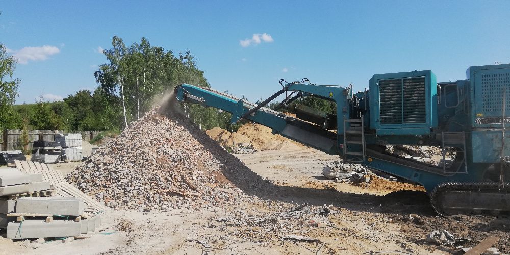 Kruszarka ,Usługi Kruszarką Szczękową,Stożkową  Gruz,Kamień.Rozbiórki.