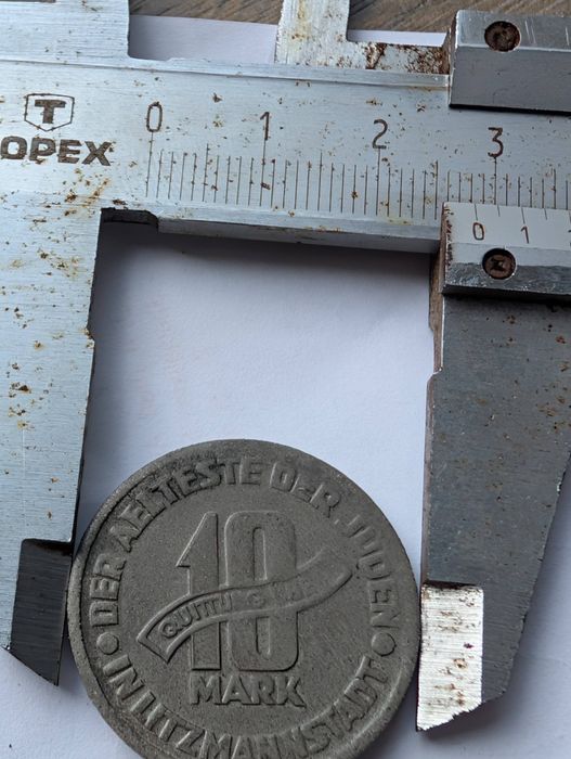 Moneta GETTO - 10 MAREK 1943 Magnez stan 2