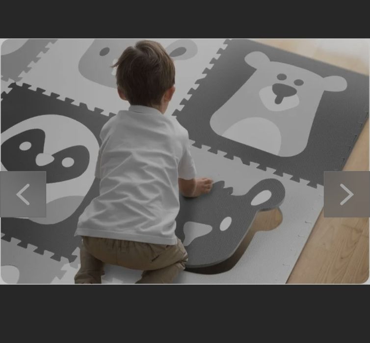 Duża mata piankowa, edukacyjna Ricokids zwierzątka