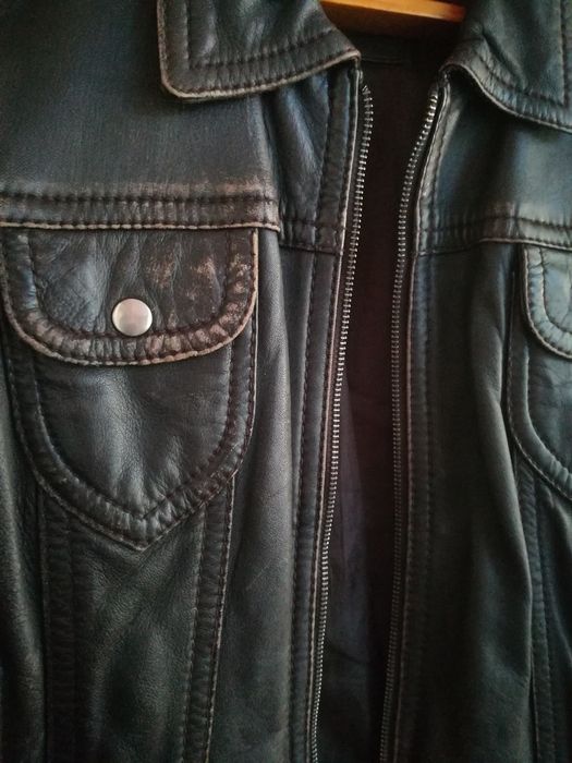 Кожаный бомбер Leathertex