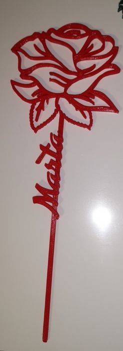 Rosa com nome personalizado para uma prenda especial