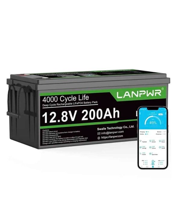 Акумулятор Anvolan LiFePO4 12V-50Ah (640 Вт) BMS, для ДБЖ