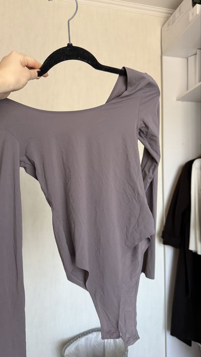 Zara боді поліамід s бузковий/сірий новий