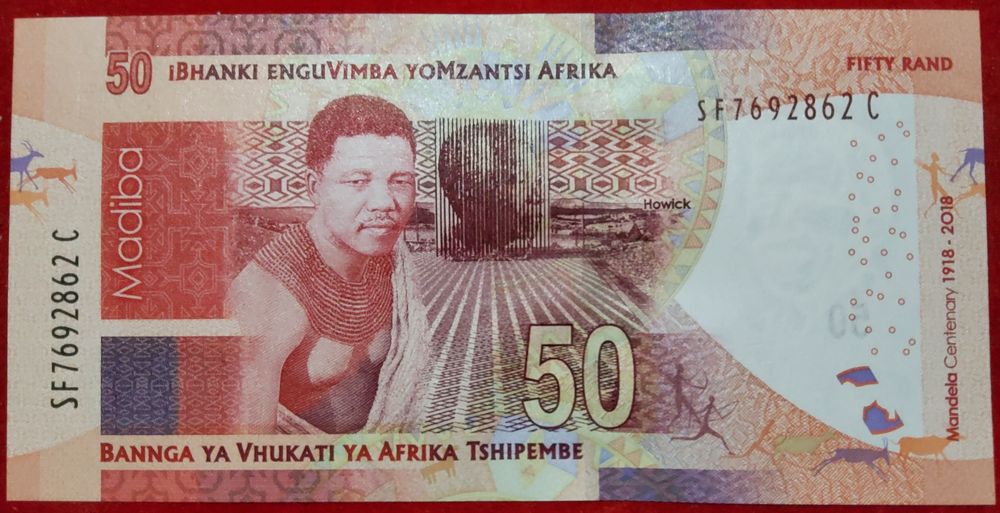 ÁFRICA DO SUL  50 rand 2018 COMEMORATIVA/ UNC