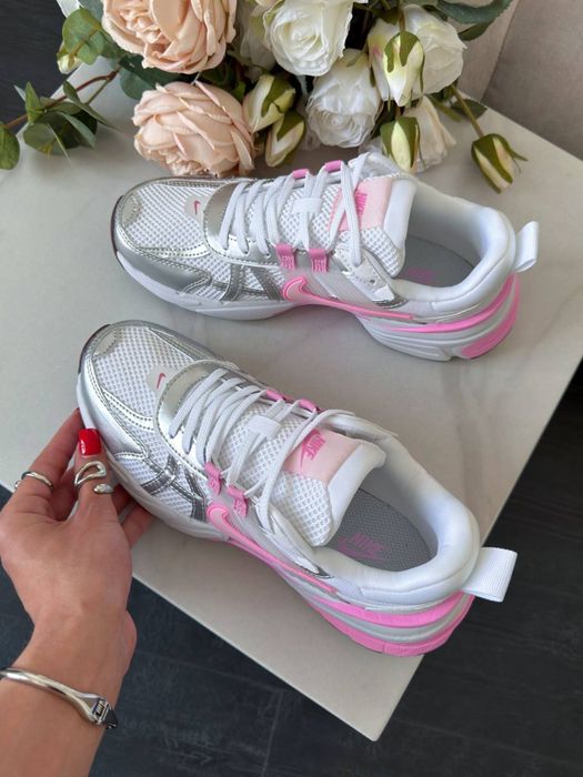 Nike V2k Run Silver/Pink/White  найк найки