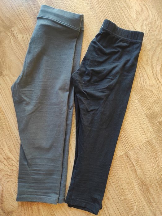 Dwie pary legginsów, kolarki, 146, cena za całość