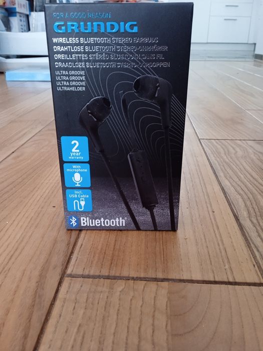 Słuchawki Bluetooth,wbudowany mikrofon Grundig.
