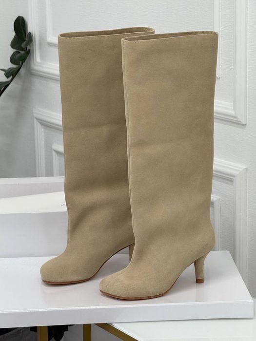 Kozaki na szpilce Masion Margiela bezowe