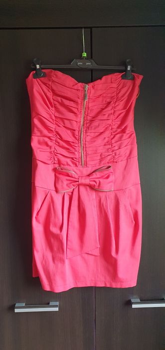 Sukienka mini, malinowa, r. M/38 CLUB FRENDY