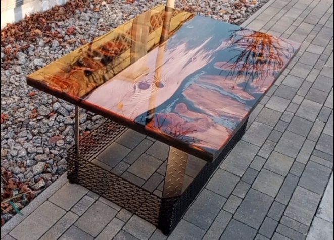 Стол дерево в стиле лофт