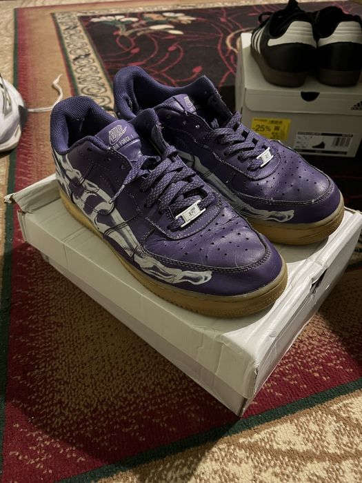 nike air force 1 skeleton purple